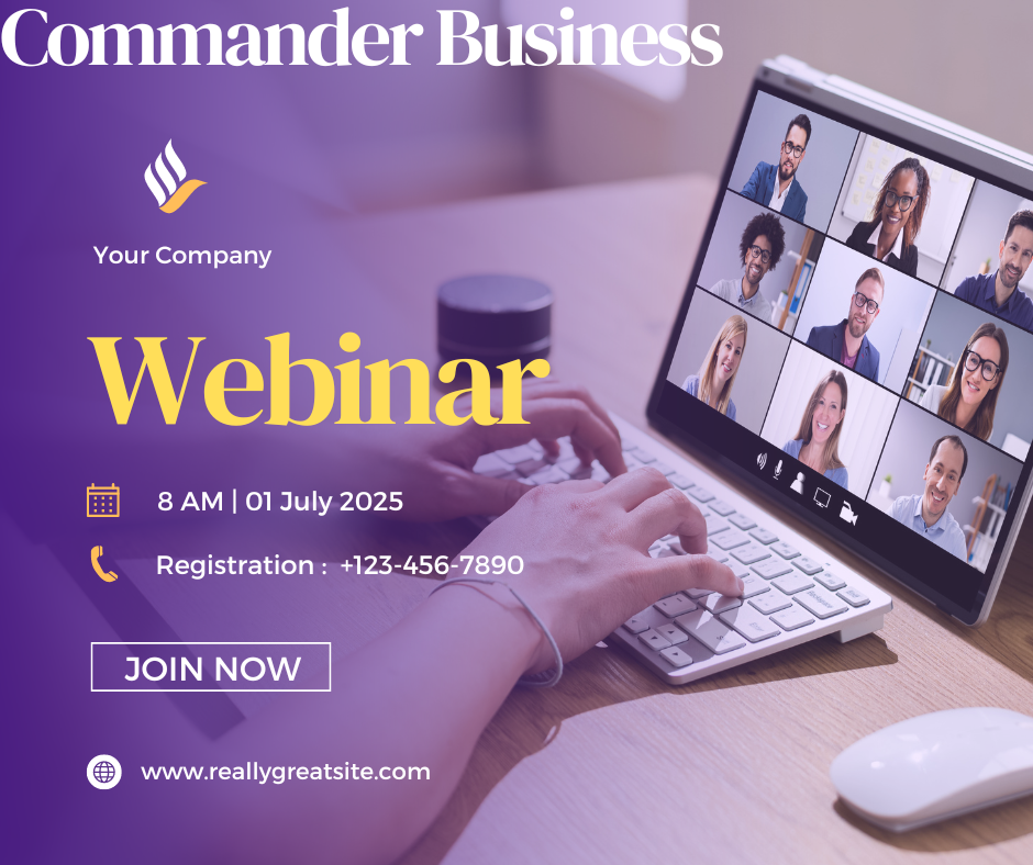Purple White Minimalist Business Webinar Facebook Post